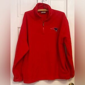 NFL Patriot’s Red Quarter-Zip Men's Sweater